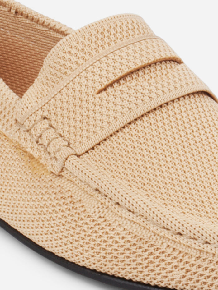 Men's Beige Moc Toe Sued Finish Casual Loafer (IX4109)-Loafers - iD Shoes