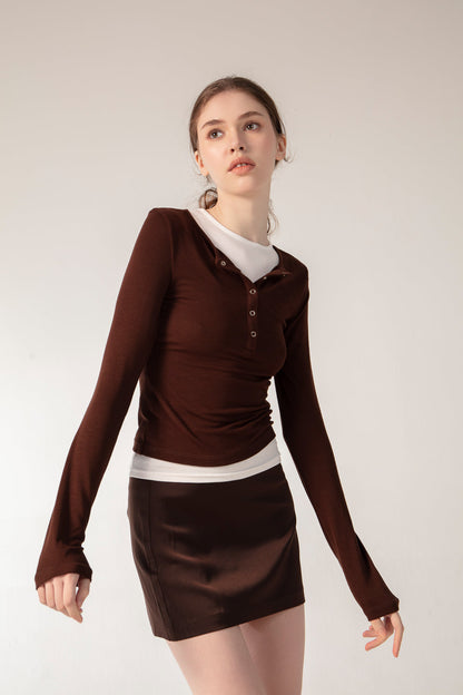 LUCIE Top - Mocha