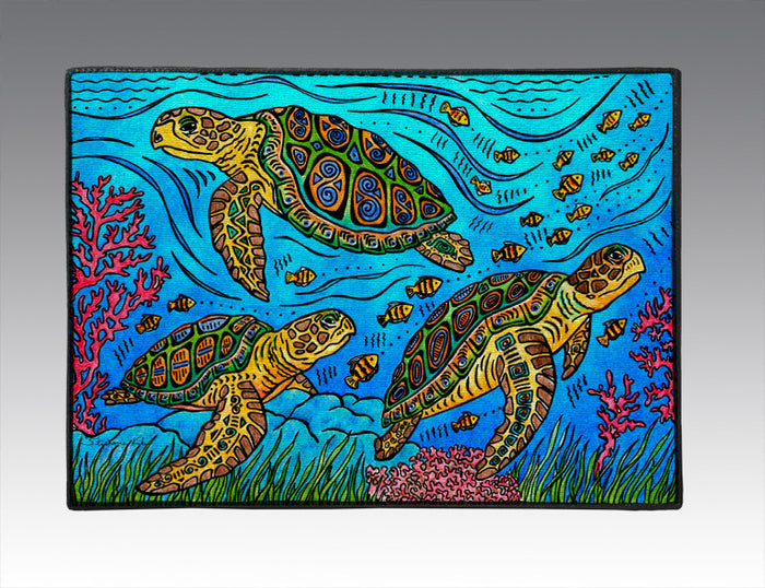 3 Loggerheads Door Mat