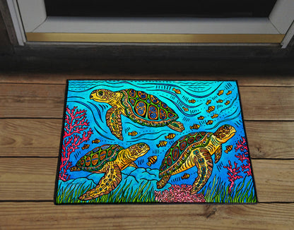 3 Loggerheads Door Mat