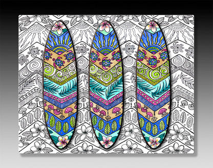 3 Surf Boards Aluminum Wall Art