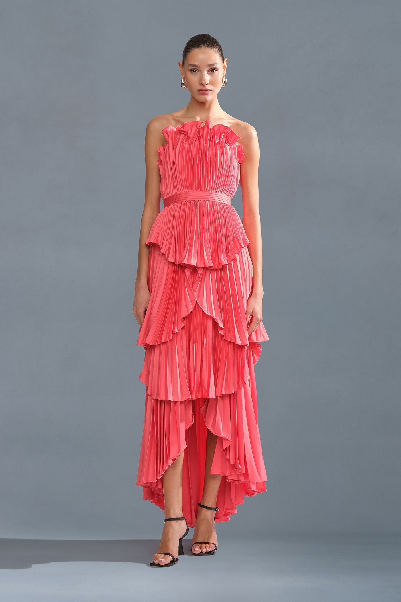 Janey Tiered Shell Midi Dress