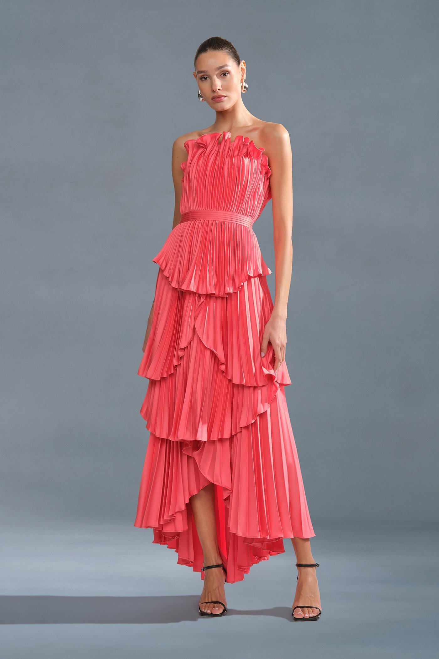 Janey Tiered Shell Midi Dress