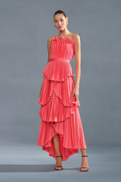 Janey Tiered Shell Midi Dress