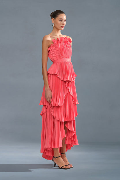 Janey Tiered Shell Midi Dress