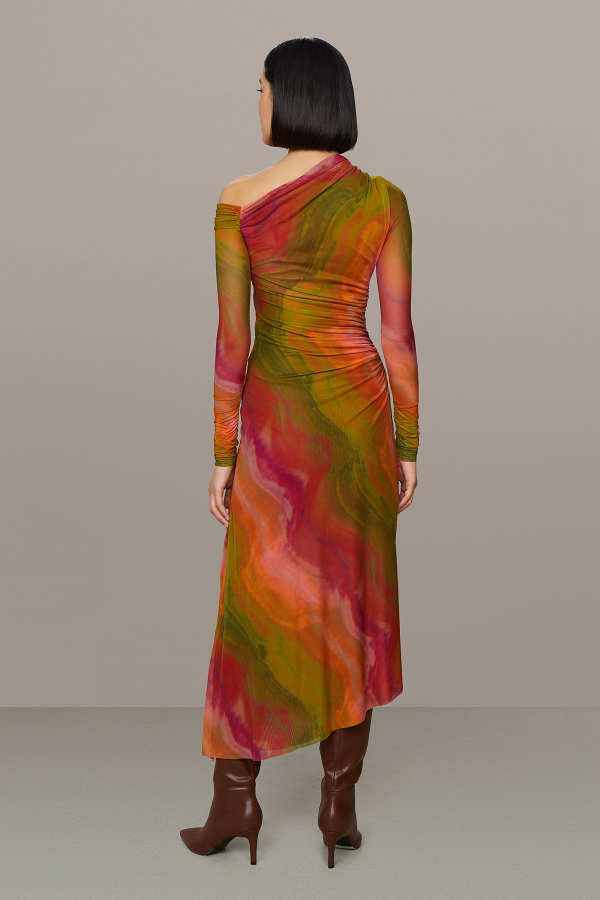 Drena Mesh Midi Dress