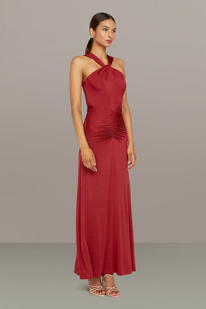 Mena Halter Jersey Dress