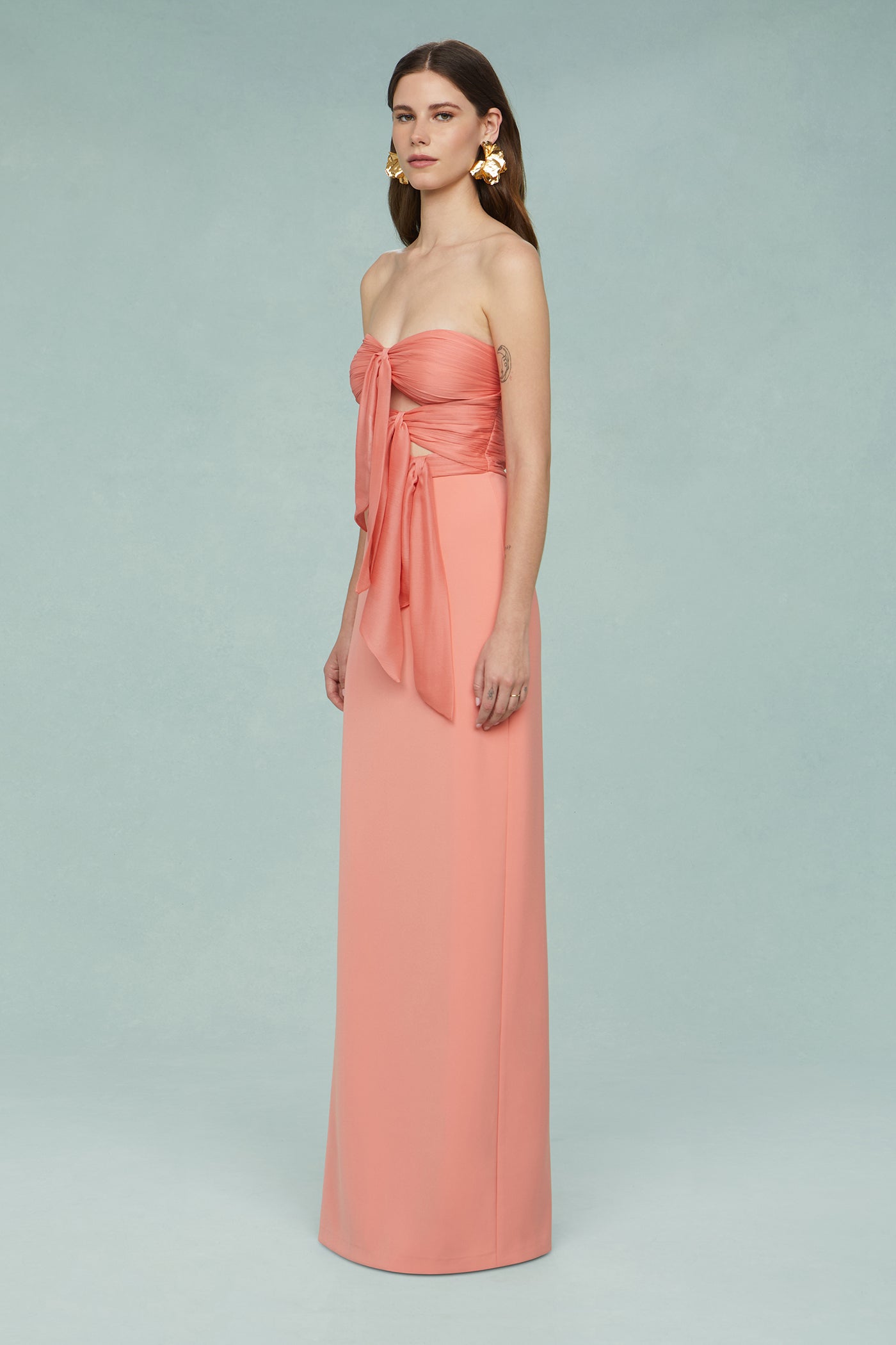 Diana Cutout Bow Combo Gown