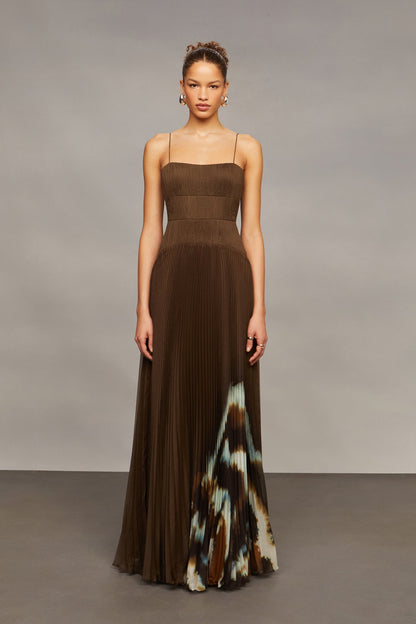 Sue Pleated Gown