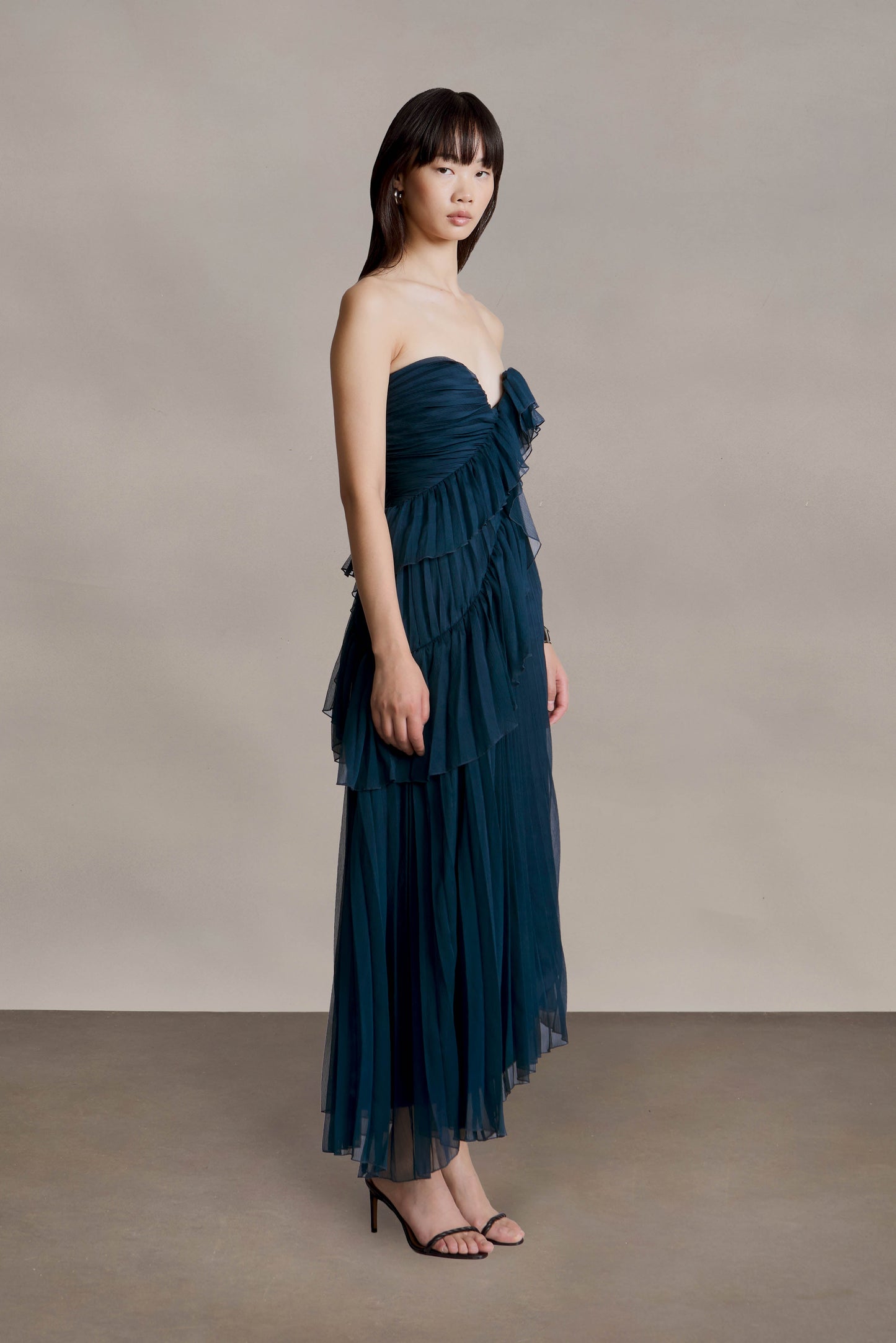 Caitlyn Strapless Midi Dress