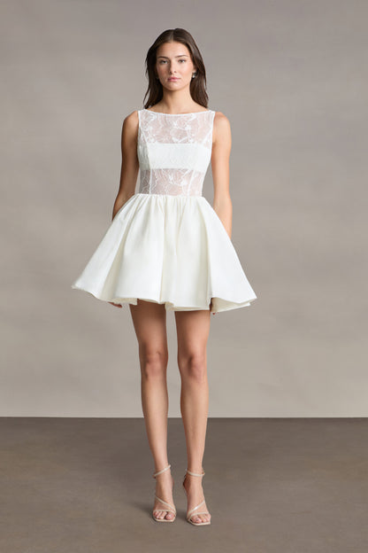 Lainey Boat Neck Mini Dress