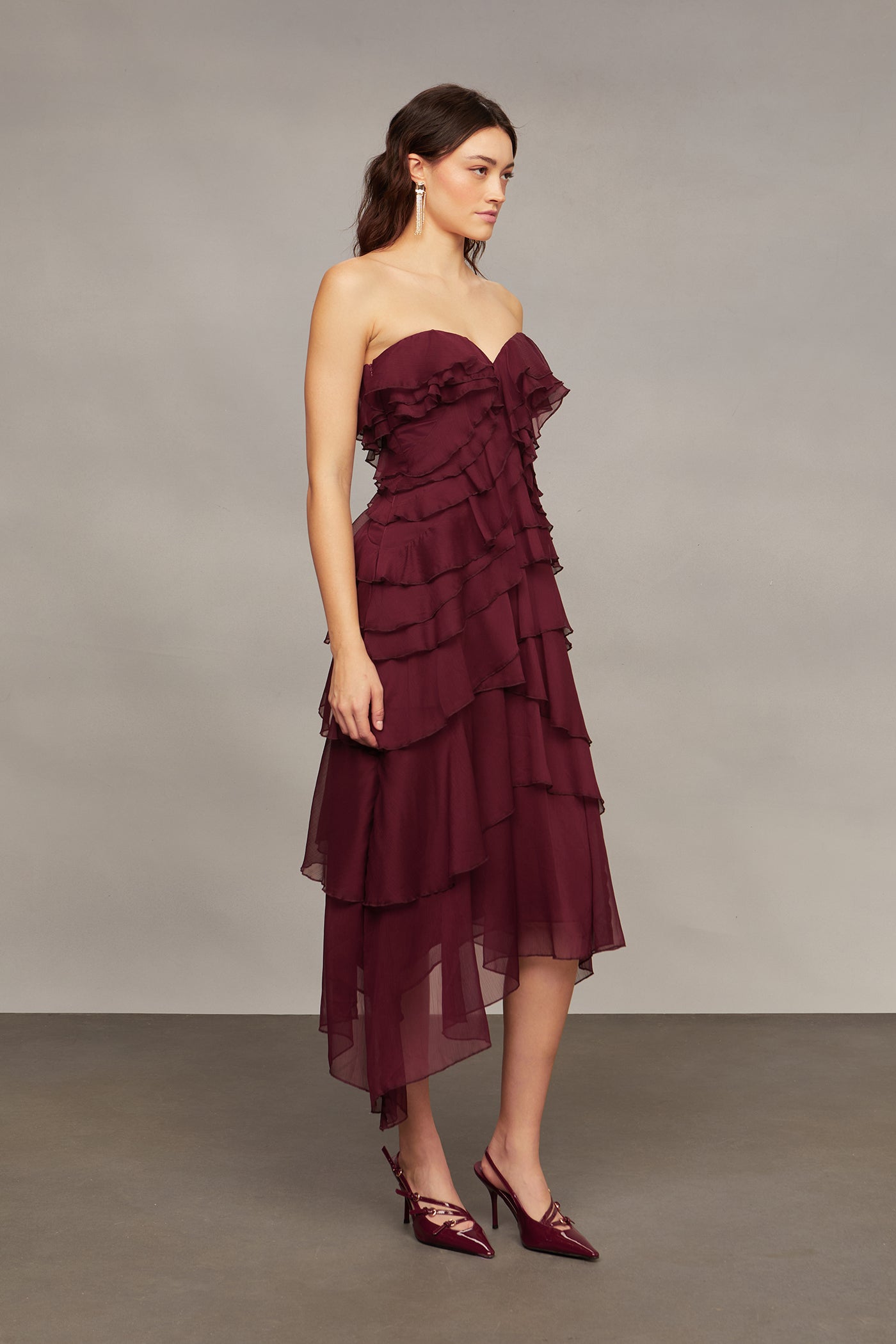 Emaline Chiffon Cascade Dress