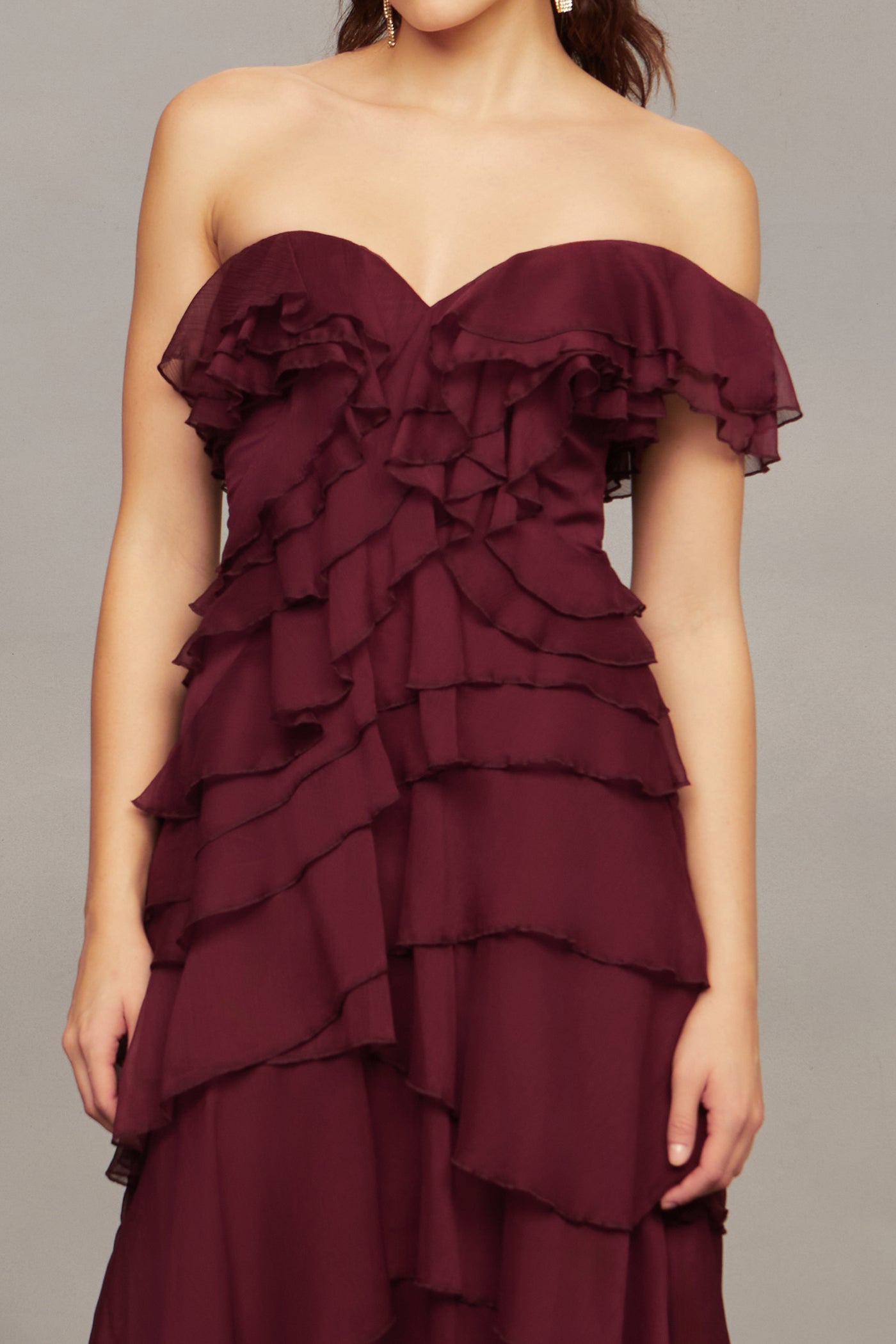 Emaline Chiffon Cascade Dress