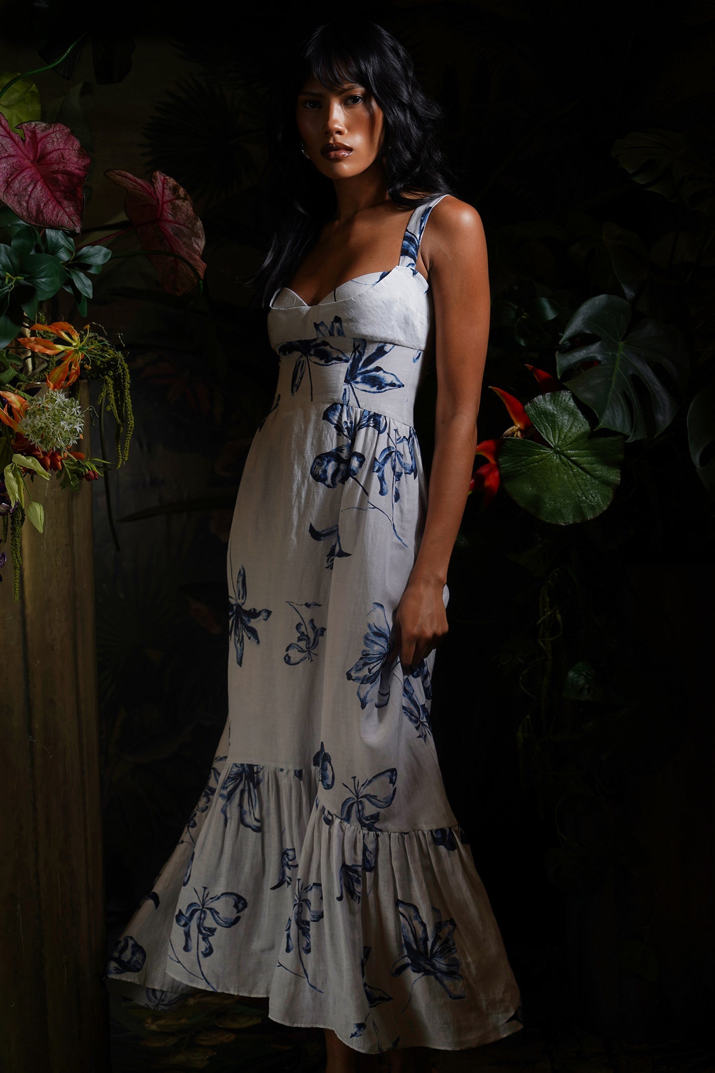 Evris Ruffle Hem Dress