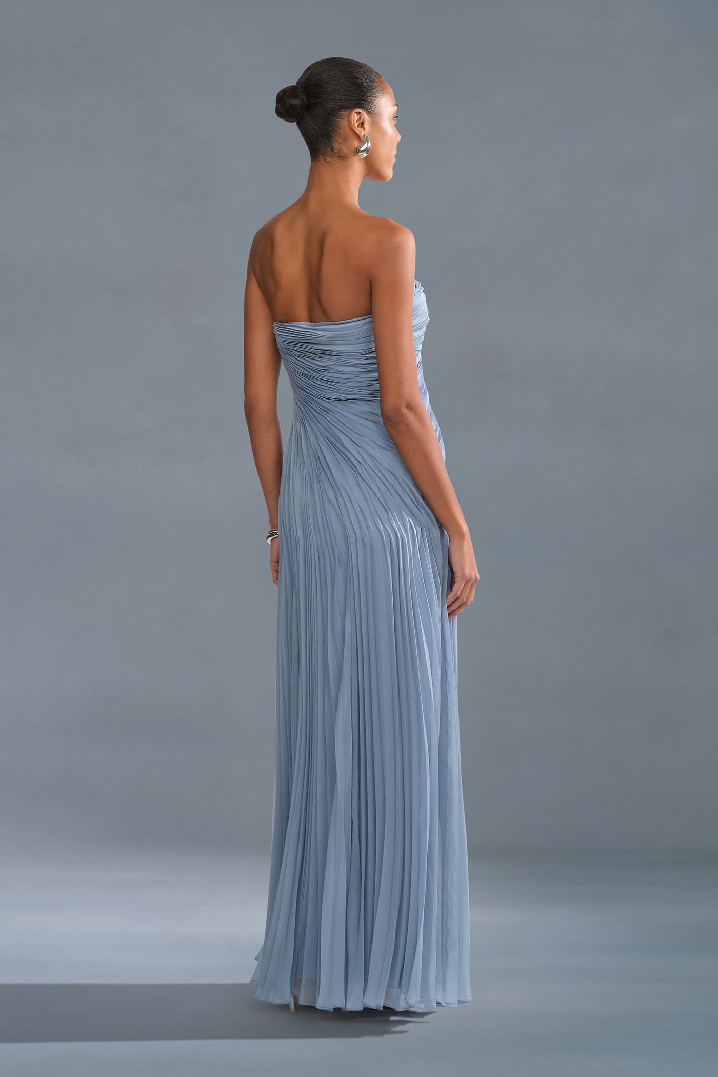 Elea Asymmetrical Pleated Gown