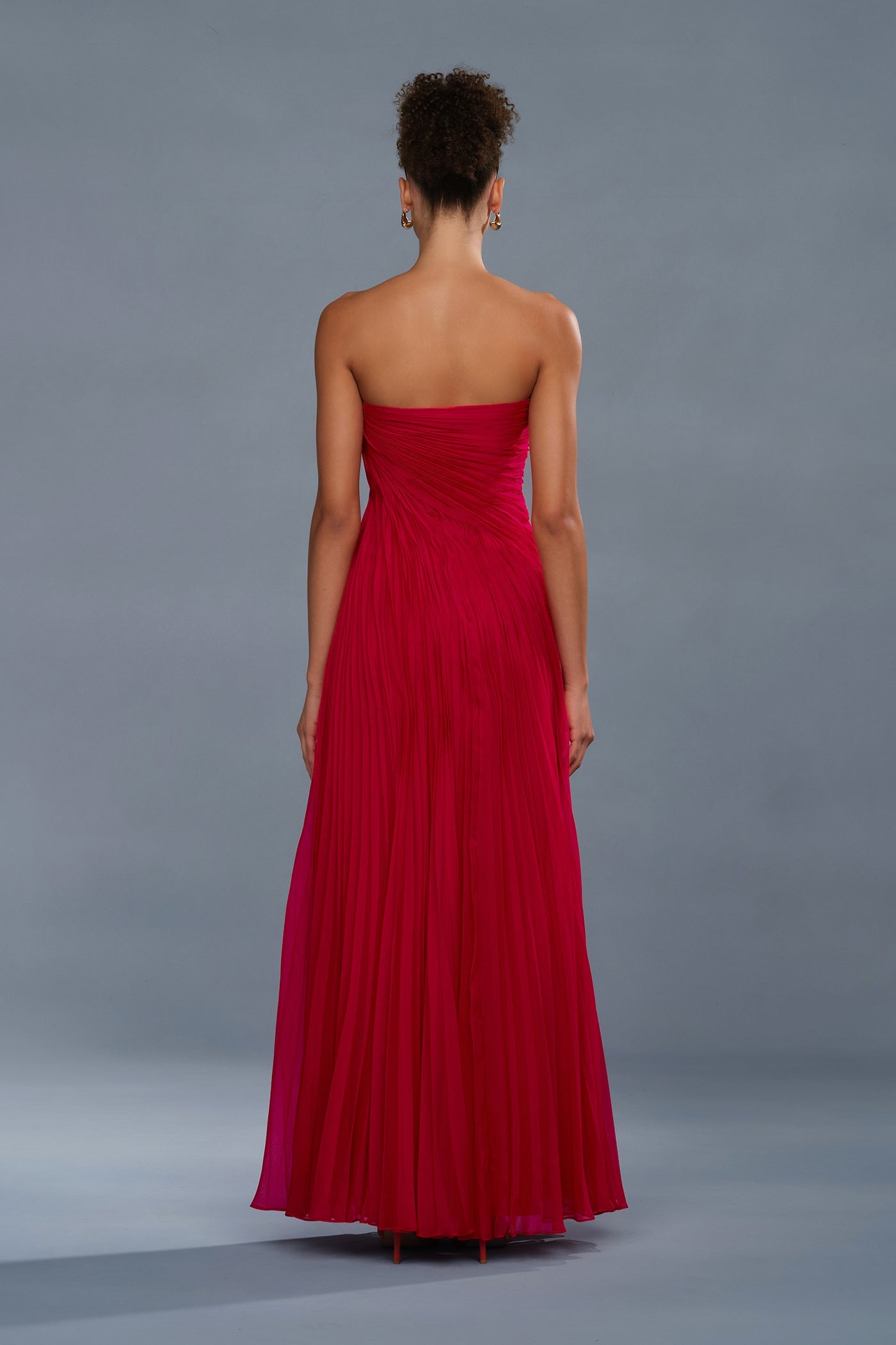 Elea Asymmetrical Pleated Gown