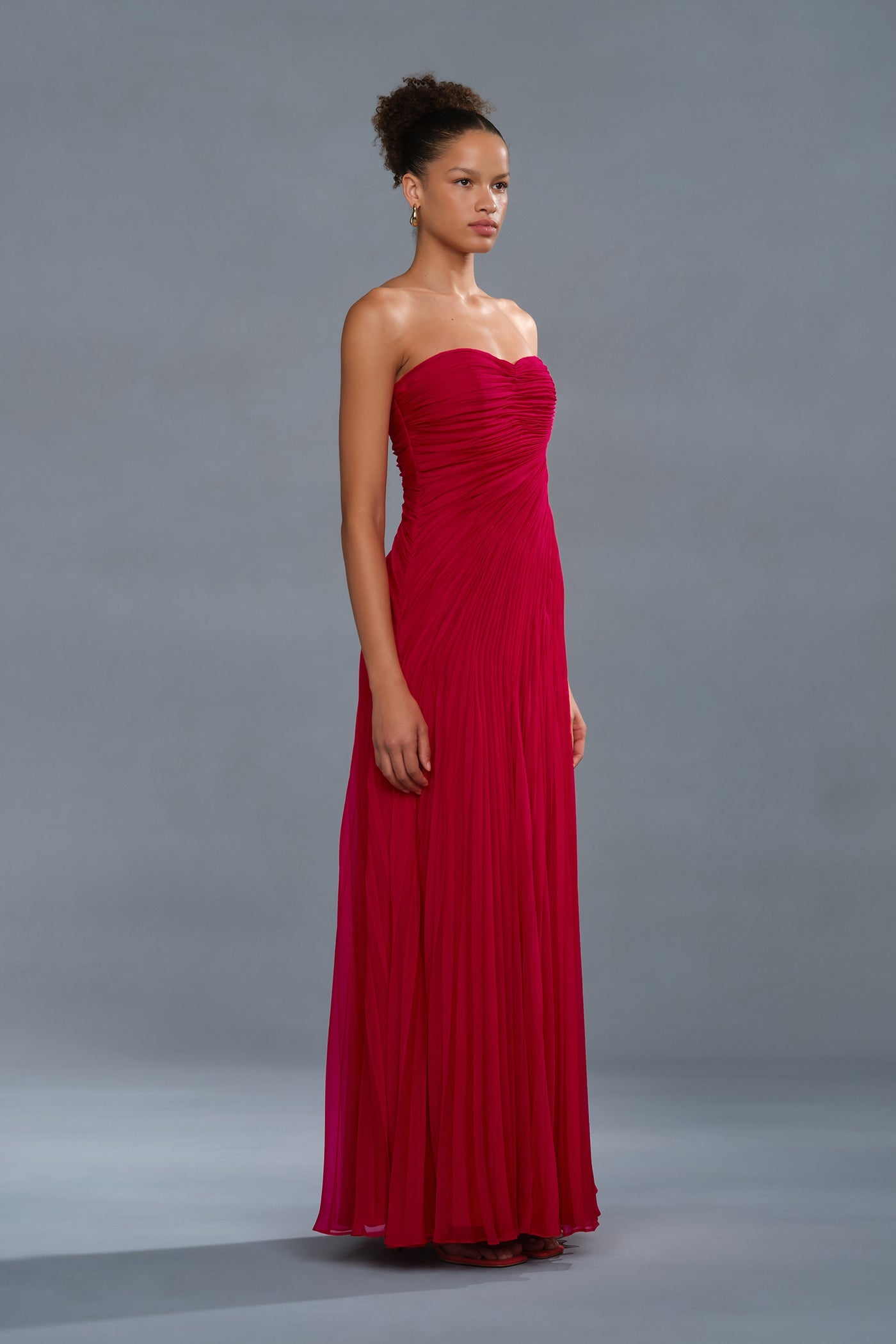 Elea Asymmetrical Pleated Gown