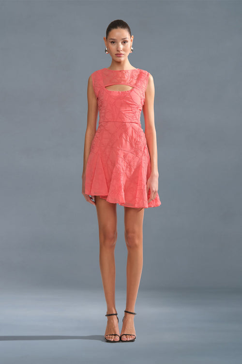 Quartz Asymmetrical Mini Dress