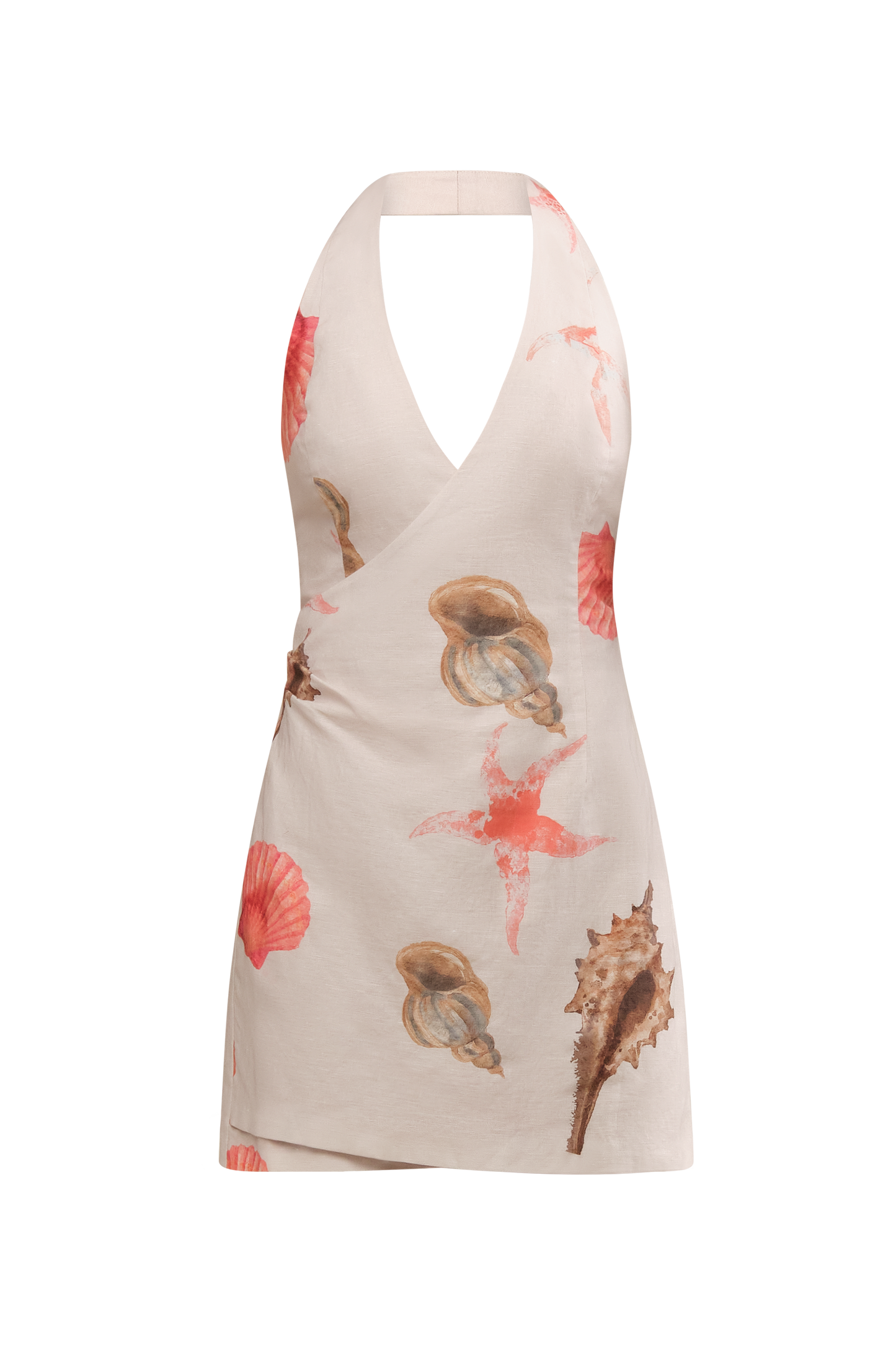 Quinley Halter Wrap Mini Dress