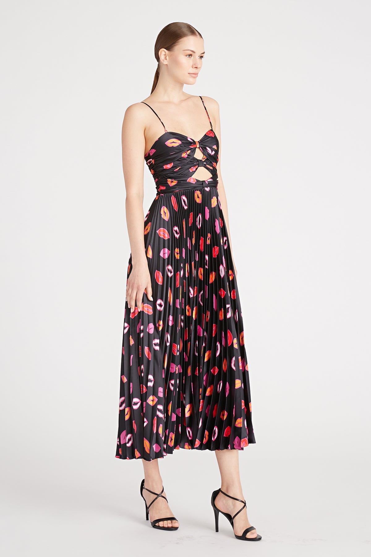 Afra Pleated Midi Dress