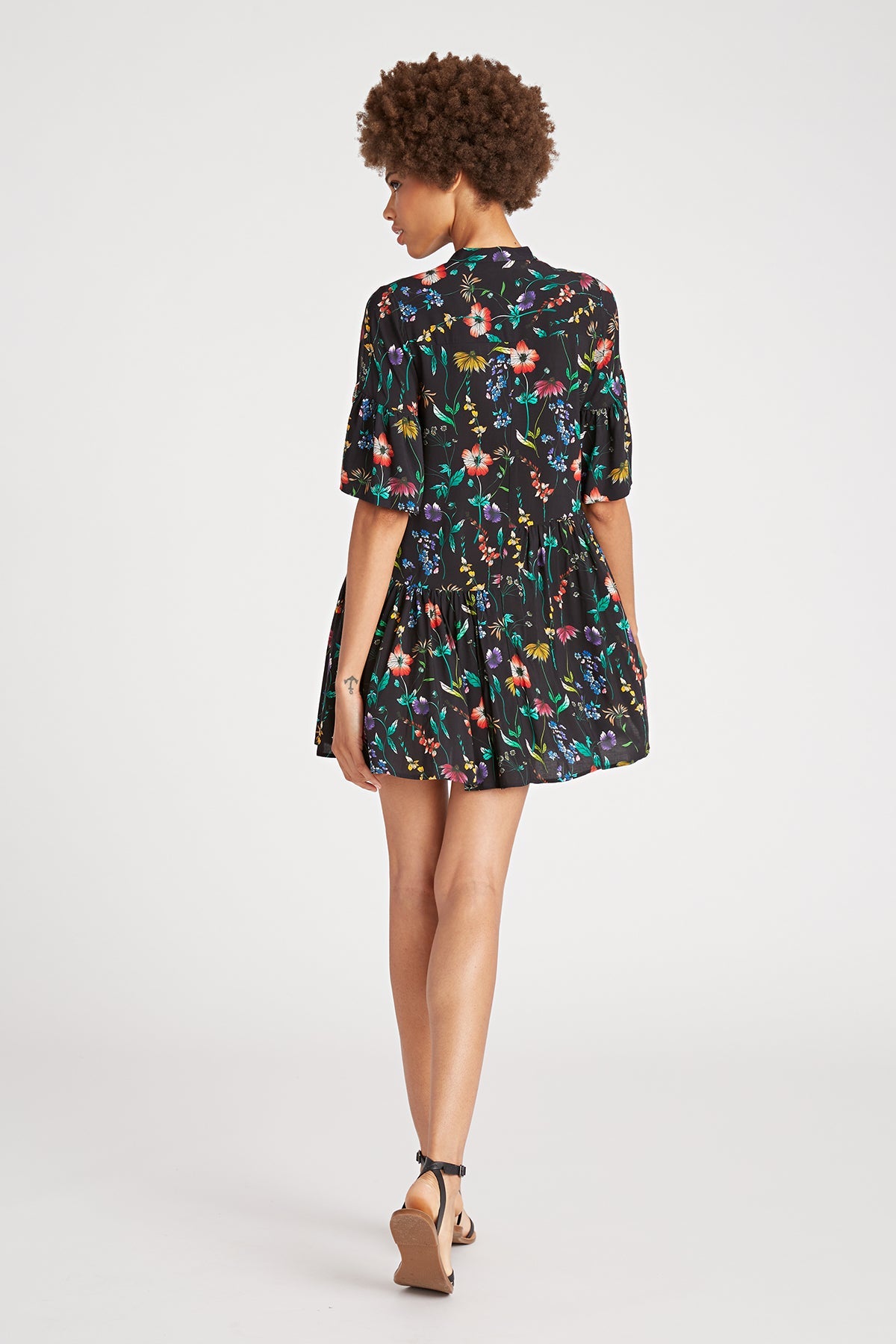 Harriot Mismatch Ruffle Dress