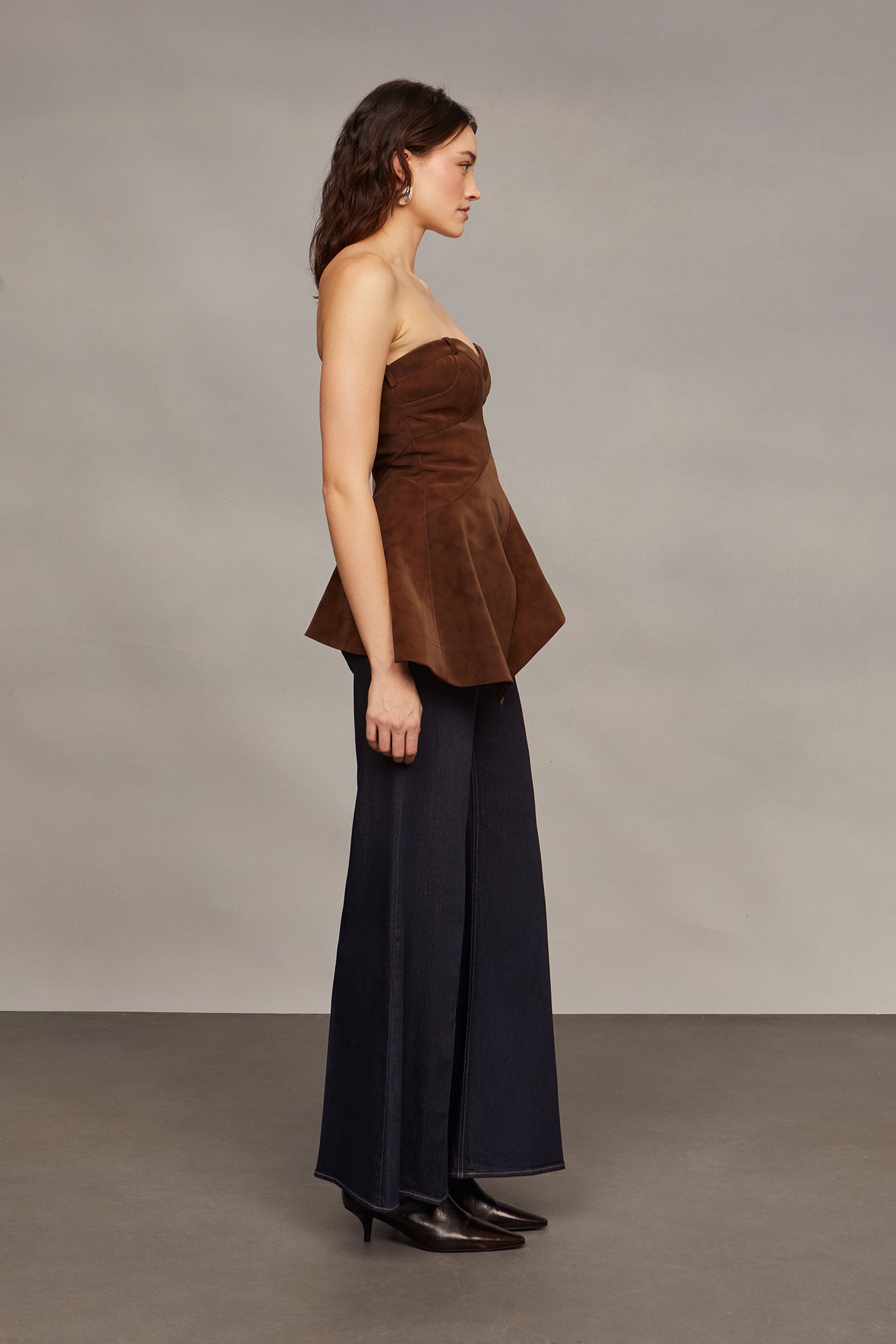 Augusta Bustier Peplum Top