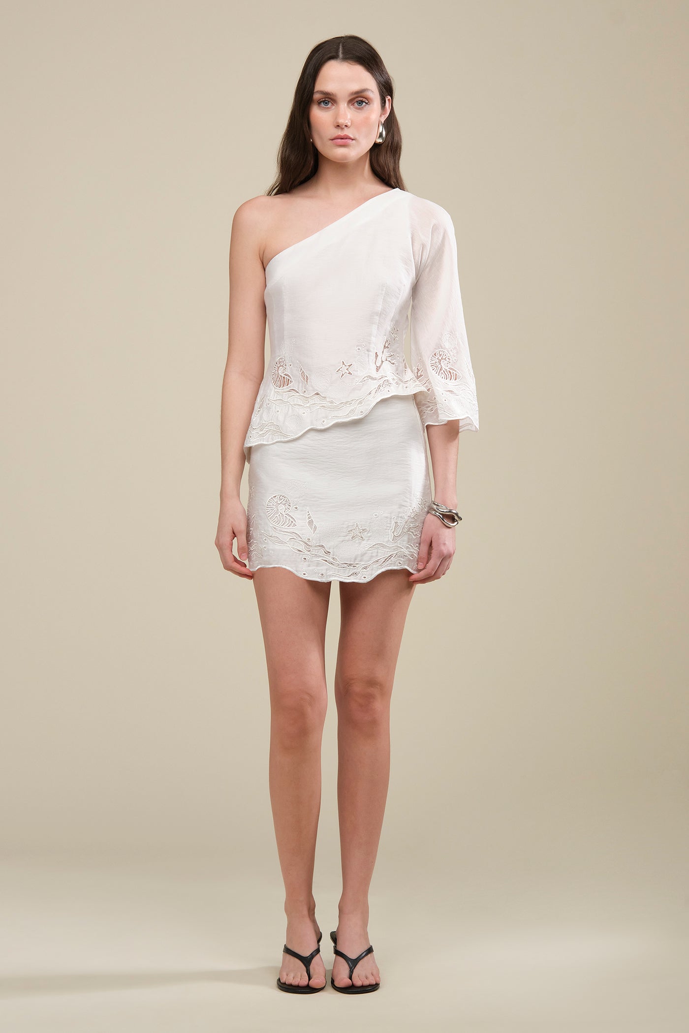 Olive Embroidered Top