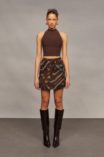 Kathy Sheer Silk Mini Skirt