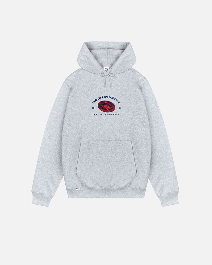 ART OF AFC Stadium Hoodie | Grey Embroidered Football Sweat