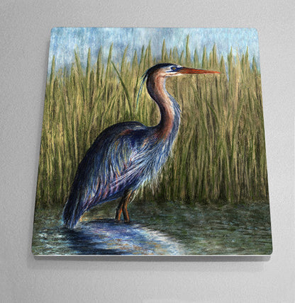 Blue Heron Aluminum Wall Art