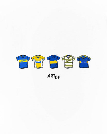 ART OF Boca Printed Classics Tee | White Graphic Football T-shirt