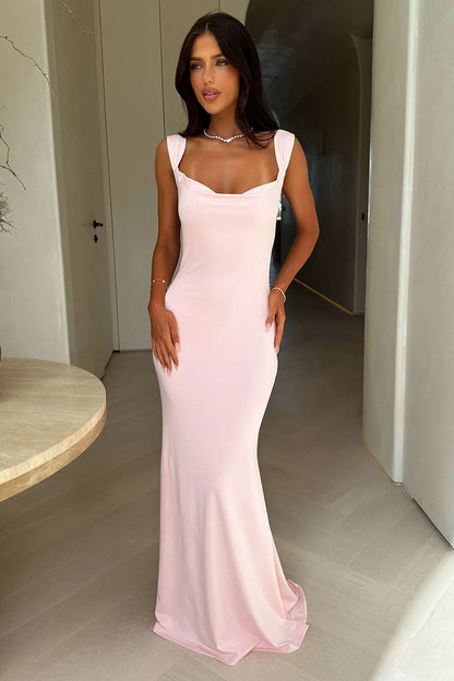 Elai Open Back Maxi Dress - Pink