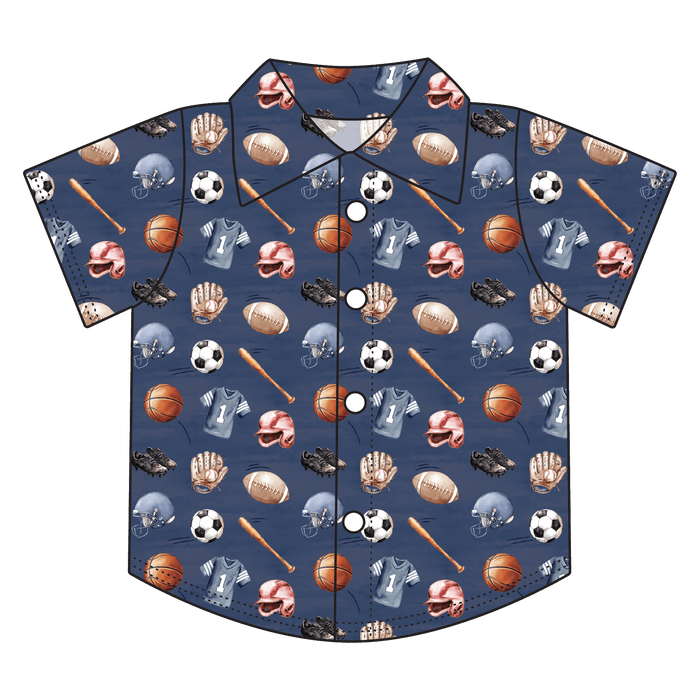 Gabriel Sports Bamboo Button Down Tee (Pre-Order)
