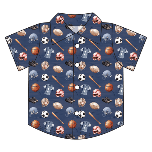 Gabriel Sports Bamboo Button Down Tee (Pre-Order)