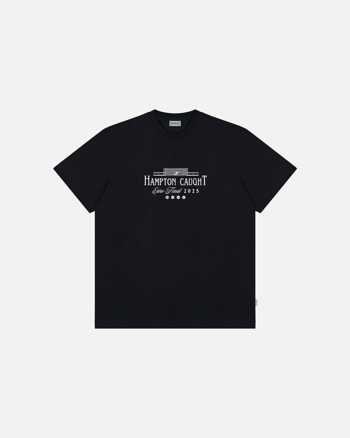 ART OF Hampton Caught Tee | Black Graphic Woman's Football T-shirt