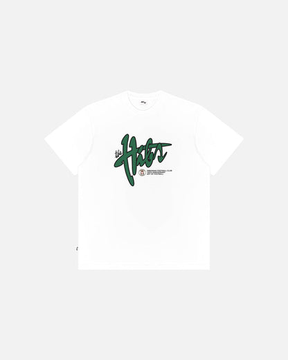 ART OF x Hibs 80s Programme Tee | HFC White Graphic Football T-shirt