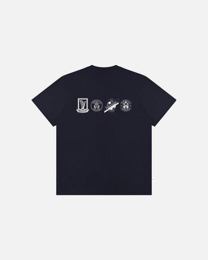 ART OF x Hibs Crest History Tee | HFC Navy Graphic Football T-shirt