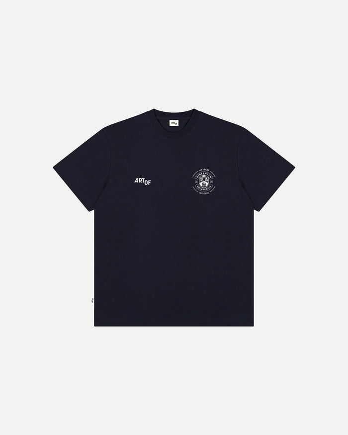 ART OF x Hibs Crest History Tee | HFC Navy Graphic Football T-shirt
