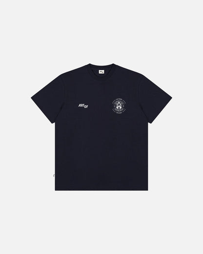 ART OF x Hibs Crest History Tee | HFC Navy Graphic Football T-shirt