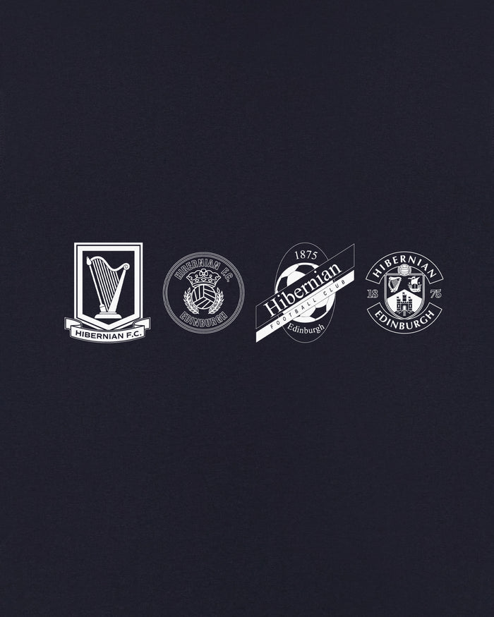 ART OF x Hibs Crest History Tee | HFC Navy Graphic Football T-shirt