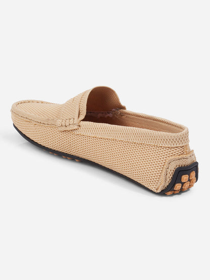 Men's Beige Moc Toe Sued Finish Casual Loafer (IX4109)-Loafers - iD Shoes