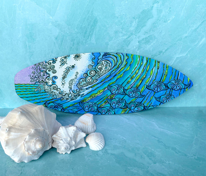 Ocean Life Surfboard Wall Art