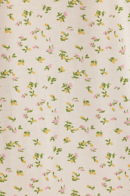 Modal Camisole Pyjama Top in Lemon Print