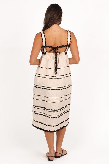 Jeanie Midi Dress - Natural