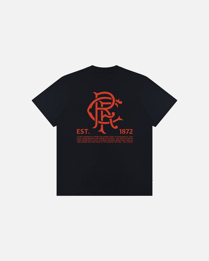 ART OF x Rangers 1872 Tee | RFC Black Graphic Football T-shirt