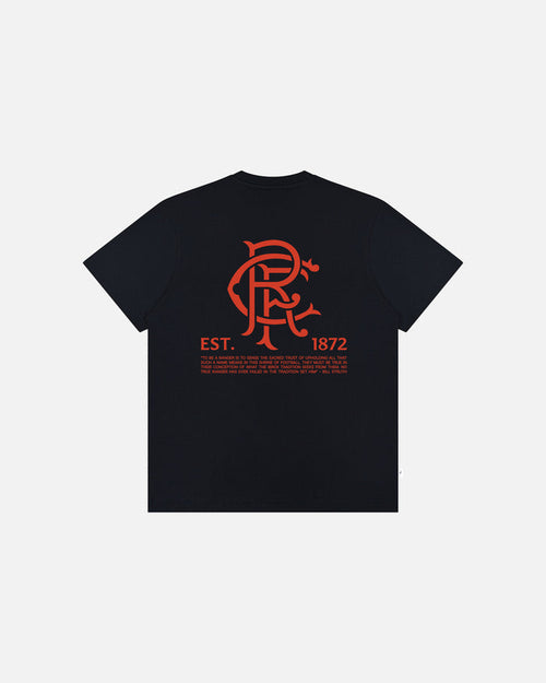 ART OF x Rangers 1872 Tee | RFC Black Graphic Football T-shirt