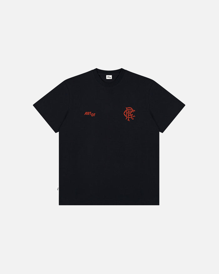 ART OF x Rangers 1872 Tee | RFC Black Graphic Football T-shirt