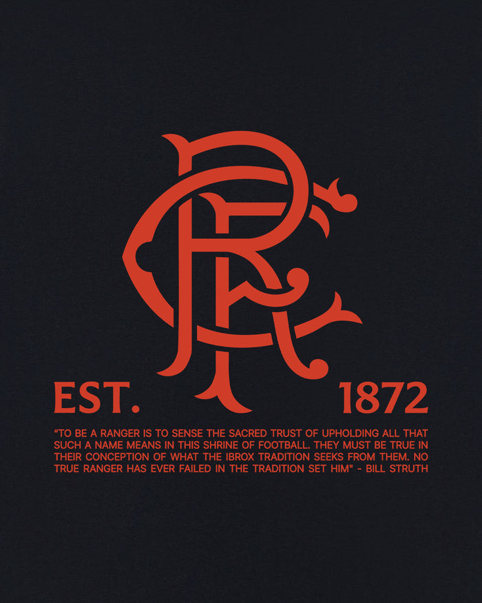ART OF x Rangers 1872 Tee | RFC Black Graphic Football T-shirt