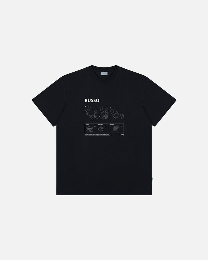 ART OF Russo Tee | England Black Graphic Women's Football T-shirt
