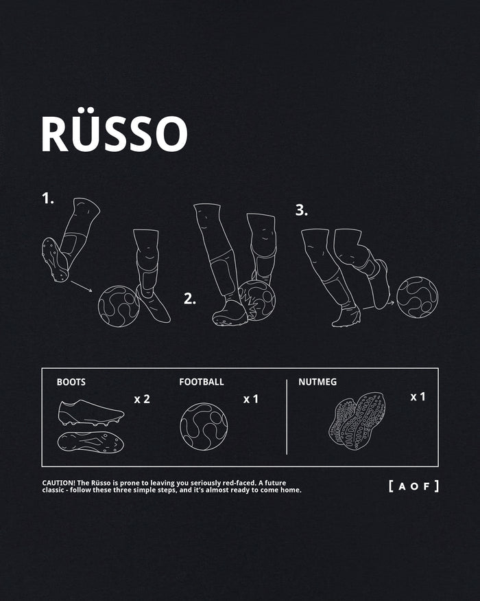 ART OF Russo Tee | England Black Graphic Women's Football T-shirt